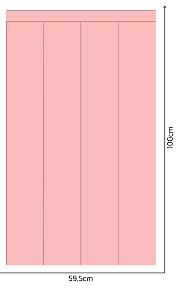 PIPPER. Textil öntapadó tapéta - Egy téglalap - Cukorka rózsaszín színű Méret: 100cm, Szín: Kombináció