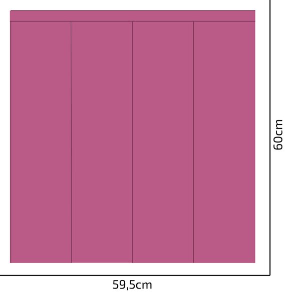 PIPPER. Textil öntapadó tapéta - Egy téglalap - Cukorka rózsaszín színű Méret: 100cm, Szín: Kombináció