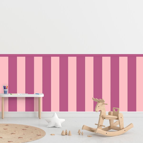PIPPER. Textil öntapadó tapéta - Egy téglalap - Cukorka rózsaszín színű Méret: 100cm, Szín: Kombináció