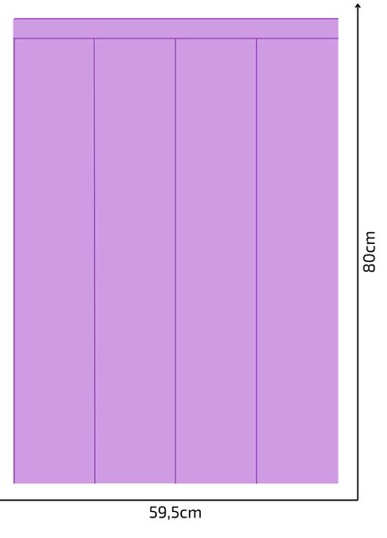 PIPPER. Textil öntapadó tapéta - Egy téglalap - Lila színű Méret: 100cm, Szín: Sötét