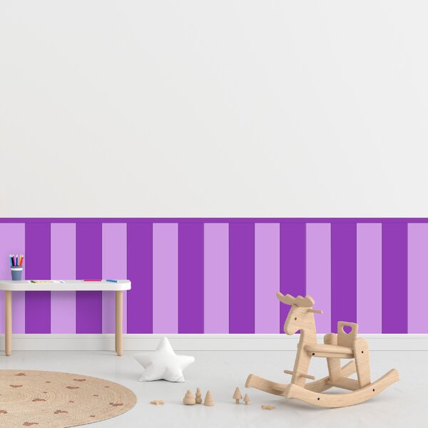 PIPPER. Textil öntapadó tapéta - Egy téglalap - Lila színű Méret: 100cm, Szín: Sötét