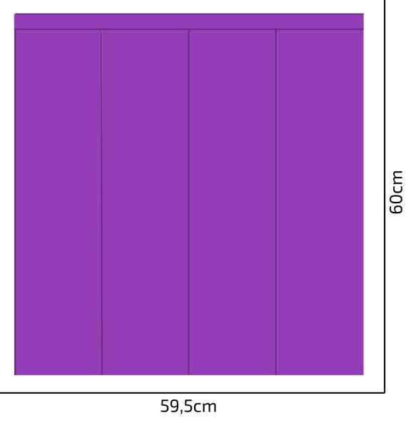 PIPPER. Textil öntapadó tapéta - Egy téglalap - Lila színű Méret: 100cm, Szín: Sötét