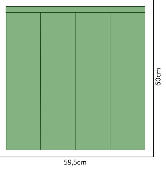 PIPPER. Textil öntapadó tapéta - Egy téglalap - Palack zöld színű Méret: 60cm, Szín: Kombináció