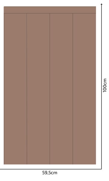 PIPPER. Textil öntapadó tapéta - Egy téglalap - Barna színű Méret: 100cm, Szín: Sötét