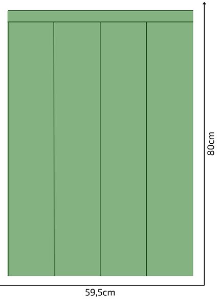 PIPPER. Textil öntapadó tapéta - Egy téglalap - Palack zöld színű Méret: 60cm, Szín: Kombináció