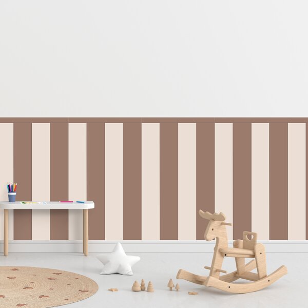 PIPPER. Textil öntapadó tapéta - Egy téglalap - Barna színű Méret: 100cm, Szín: Sötét