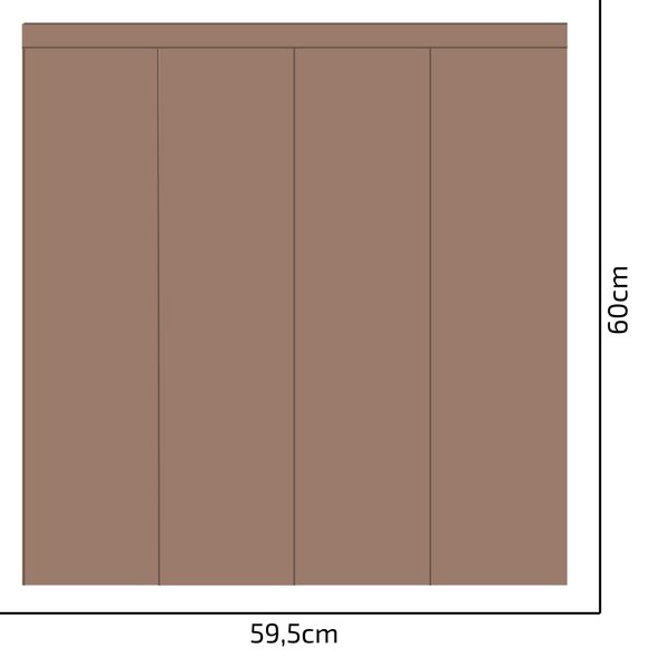 PIPPER. Textil öntapadó tapéta - Egy téglalap - Barna színű Méret: 100cm, Szín: Sötét