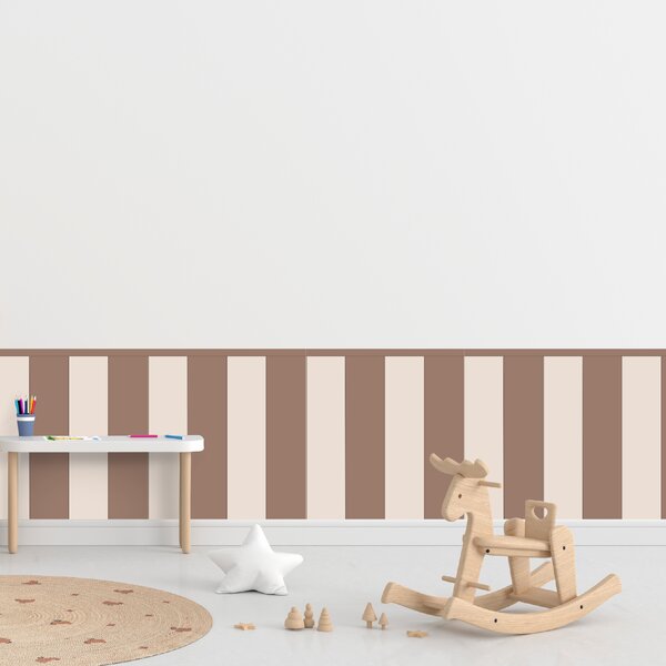 PIPPER. Textil öntapadó tapéta - Egy téglalap - Barna színű Méret: 100cm, Szín: Sötét