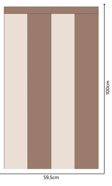 PIPPER. Textil öntapadó tapéta - Egy téglalap - Barna színű Méret: 100cm, Szín: Sötét