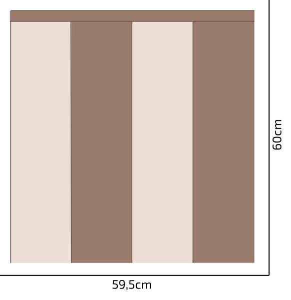PIPPER. Textil öntapadó tapéta - Egy téglalap - Barna színű Méret: 100cm, Szín: Sötét
