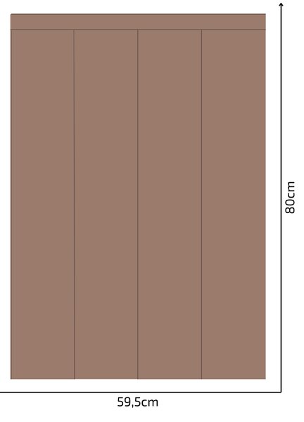 PIPPER. Textil öntapadó tapéta - Egy téglalap - Barna színű Méret: 100cm, Szín: Sötét