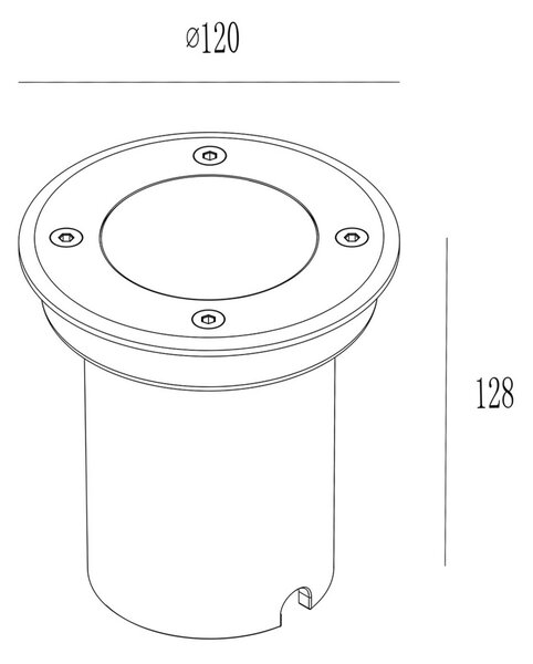 Lucande padlóbeépített lámpa Ava, Ø 12 cm, kerek, IP67, GU10, dimmelhető, Alu / szürke / cink, Rozsdamentes acél, Modern