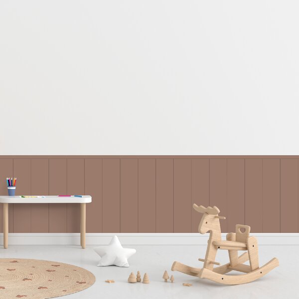 PIPPER. Textil öntapadó tapéta - Egy téglalap - Barna színű Méret: 100cm, Szín: Sötét