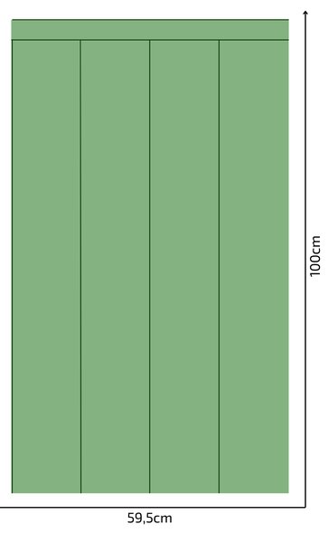 PIPPER. Textil öntapadó tapéta - Egy téglalap - Palack zöld színű Méret: 60cm, Szín: Kombináció