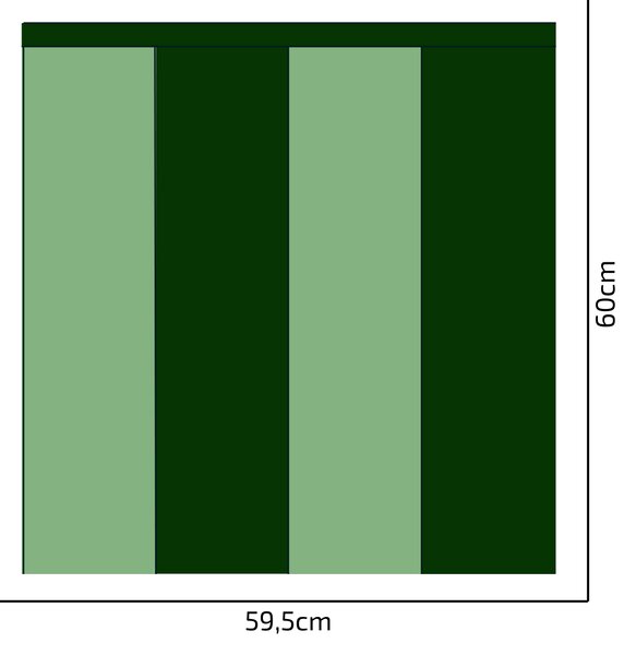 PIPPER. Textil öntapadó tapéta - Egy téglalap - Palack zöld színű Méret: 60cm, Szín: Kombináció