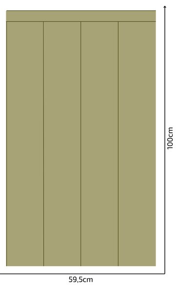 PIPPER. Textil öntapadó tapéta - Egy téglalap - Khaki színű Méret: 100cm, Szín: Sápadt