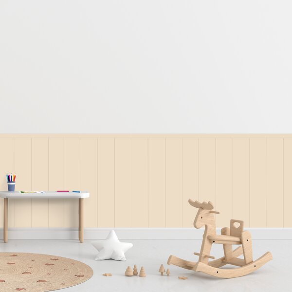 PIPPER. Textil öntapadó tapéta - Egy téglalap - Krém színű Méret: 100cm, Szín: Kombináció