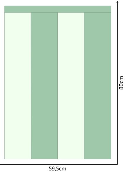 PIPPER. Textil öntapadó tapéta - Egy téglalap - Menta színű Méret: 100cm, Szín: Kombináció