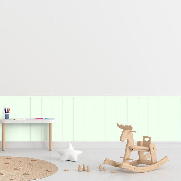 PIPPER. Textil öntapadó tapéta - Egy téglalap - Menta színű Méret: 100cm, Szín: Kombináció