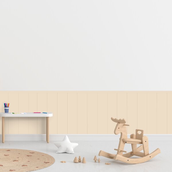 PIPPER. Textil öntapadó tapéta - Egy téglalap - Krém színű Méret: 100cm, Szín: Kombináció