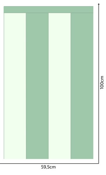 PIPPER. Textil öntapadó tapéta - Egy téglalap - Menta színű Méret: 100cm, Szín: Kombináció