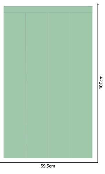 PIPPER. Textil öntapadó tapéta - Egy téglalap - Menta színű Méret: 100cm, Szín: Kombináció