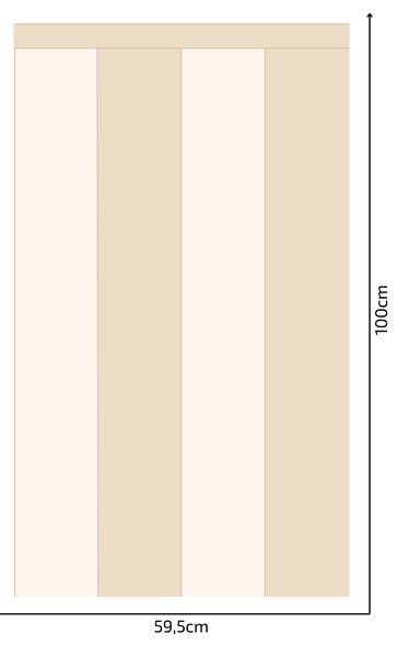 PIPPER. Textil öntapadó tapéta - Egy téglalap - Krém színű Méret: 100cm, Szín: Kombináció