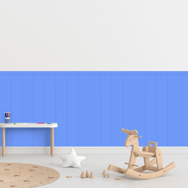 PIPPER. Textil öntapadó tapéta - Egy téglalap - Kék szín Méret: 100cm, Szín: Sötét