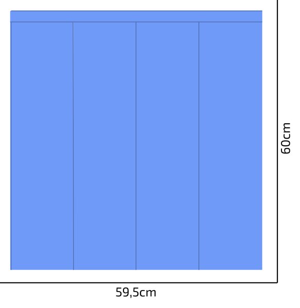 PIPPER. Textil öntapadó tapéta - Egy téglalap - Kék szín Méret: 100cm, Szín: Sötét