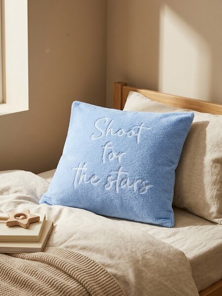 Sinsay - Párnahuzat „Shoot for the stars” felirattal - világoskék