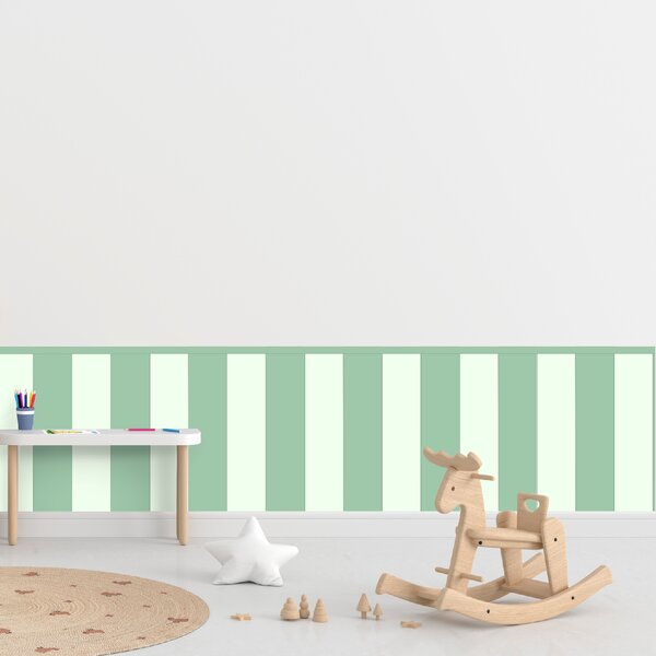PIPPER. Textil öntapadó tapéta - Egy téglalap - Menta színű Méret: 100cm, Szín: Kombináció