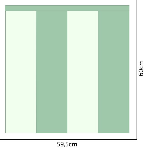 PIPPER. Textil öntapadó tapéta - Egy téglalap - Menta színű Méret: 100cm, Szín: Kombináció