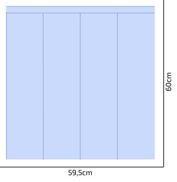 PIPPER. Textil öntapadó tapéta - Egy téglalap - Kék szín Méret: 100cm, Szín: Sötét