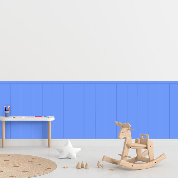 PIPPER. Textil öntapadó tapéta - Egy téglalap - Kék szín Méret: 100cm, Szín: Sötét