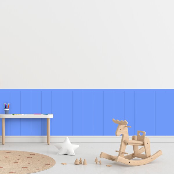 PIPPER. Textil öntapadó tapéta - Egy téglalap - Kék szín Méret: 100cm, Szín: Sötét