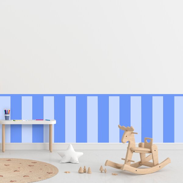 PIPPER. Textil öntapadó tapéta - Egy téglalap - Kék szín Méret: 100cm, Szín: Sötét