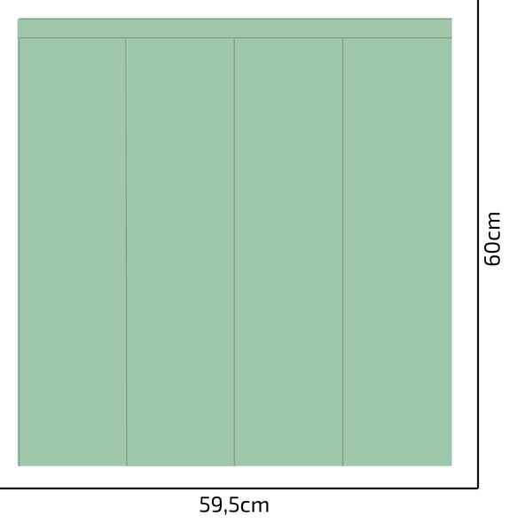 PIPPER. Textil öntapadó tapéta - Egy téglalap - Menta színű Méret: 100cm, Szín: Kombináció