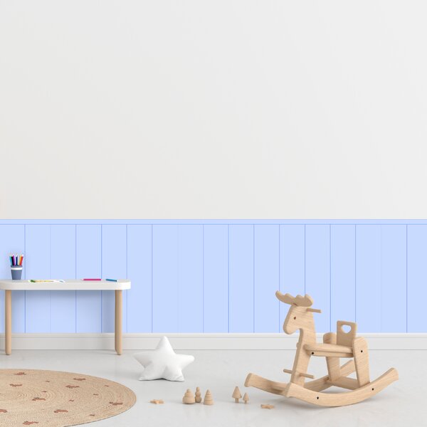 PIPPER. Textil öntapadó tapéta - Egy téglalap - Kék szín Méret: 100cm, Szín: Sötét