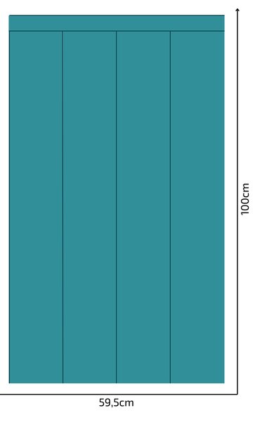 PIPPER. Textil öntapadó tapéta - Egy téglalap - Kék-zöld színű Méret: 100cm, Szín: Sötét