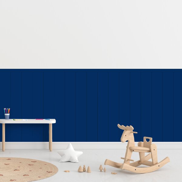 PIPPER. Textil öntapadó tapéta - Egy téglalap - Sötétkék színű Méret: 100cm, Szín: Sötét