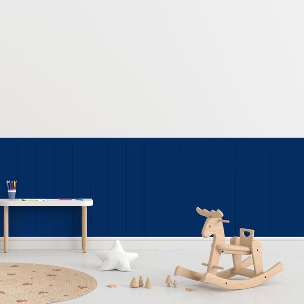 PIPPER. Textil öntapadó tapéta - Egy téglalap - Sötétkék színű Méret: 100cm, Szín: Sötét