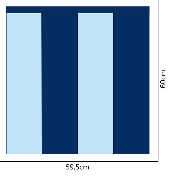 PIPPER. Textil öntapadó tapéta - Egy téglalap - Sötétkék színű Méret: 100cm, Szín: Sötét