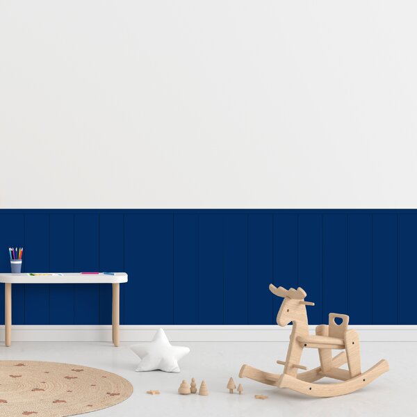 PIPPER. Textil öntapadó tapéta - Egy téglalap - Sötétkék színű Méret: 100cm, Szín: Sötét