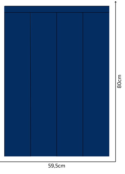 PIPPER. Textil öntapadó tapéta - Egy téglalap - Sötétkék színű Méret: 100cm, Szín: Sötét