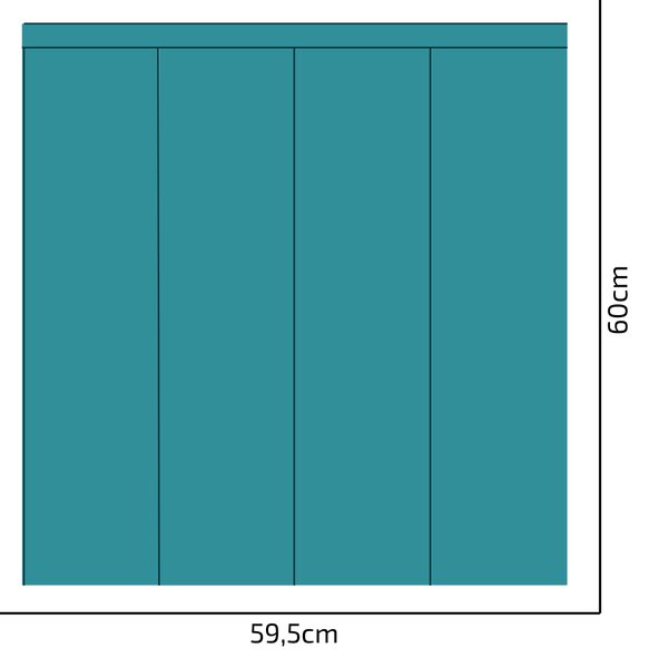 PIPPER. Textil öntapadó tapéta - Egy téglalap - Kék-zöld színű Méret: 100cm, Szín: Sötét