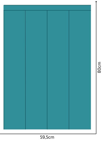 PIPPER. Textil öntapadó tapéta - Egy téglalap - Kék-zöld színű Méret: 100cm, Szín: Sötét