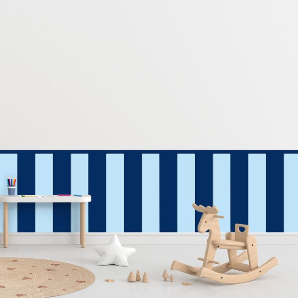 PIPPER. Textil öntapadó tapéta - Egy téglalap - Sötétkék színű Méret: 100cm, Szín: Sötét