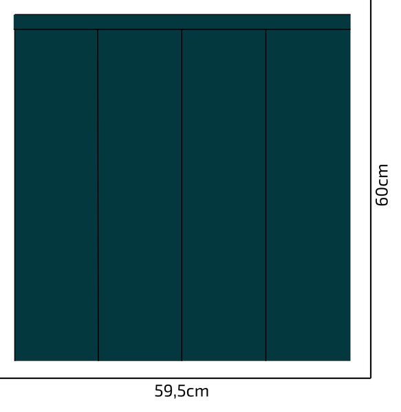 PIPPER. Textil öntapadó tapéta - Egy téglalap - Kék-zöld színű Méret: 100cm, Szín: Sötét
