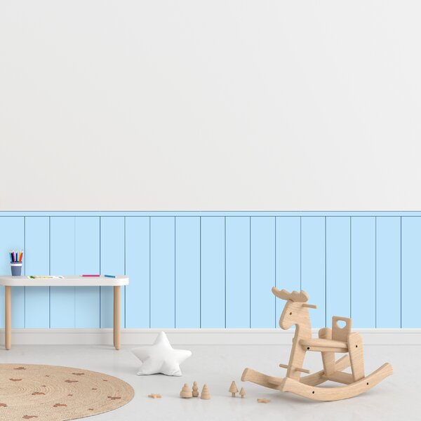 PIPPER. Textil öntapadó tapéta - Egy téglalap - Sötétkék színű Méret: 100cm, Szín: Sötét