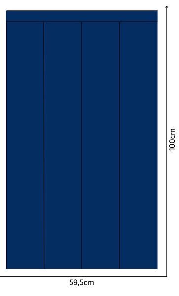 PIPPER. Textil öntapadó tapéta - Egy téglalap - Sötétkék színű Méret: 100cm, Szín: Sötét